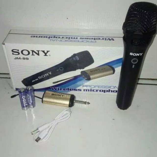 Murah Microphone SONY JM 99 handhel single Mic Suara bersih jernih sensitif Microphone wireless