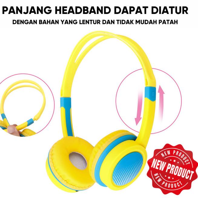 Headset Earphone Headphone Ditmo Model Bando 2760Headset Anak Colorful