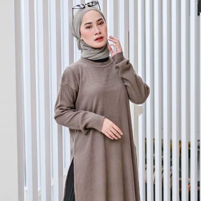 CUCI GUDANG!! Tunik Slit Rajut / Tunik Knited Belah