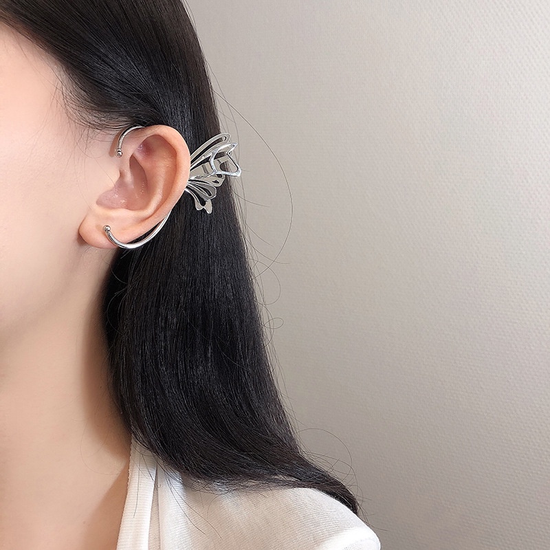 Anting Kait Bentuk Kupu-Kupu Bahan Metal
