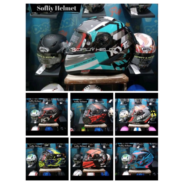 HELM KYT FALCON FR TERBARU FLAT VISOR