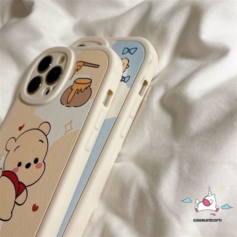 IPHONE Casing Handphone Couple Cocok Untuk Iphone11 12 14 13 Pro MAX 7plus XR 6 6s 78 Plus X XS MAX SE 2020motif Kartun Lucu Pochacco Winnie the Pooh Soft Back Cover