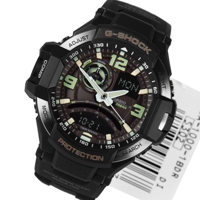 New Jam Tangan Pria Merk Casio Gshock Type Ga-1000 / Ga.1000 Original Bm Terbaru