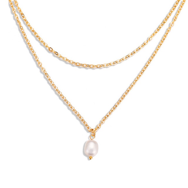 17KM Multi-layer Necklace Bohemian Chain Shell Horn Scallop-8#