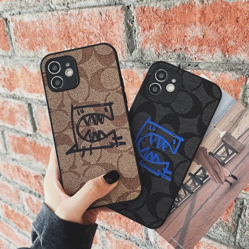 Soft Case Bahan Kulit Desain Monster Kecil Gaya Eropa Amerika Untuk iPhone 14 13 12 11 Pro X XS Max XR 7 8 Plus SE2020