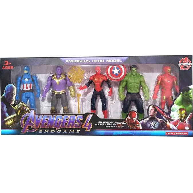 Mainan Figure SET Marvel Avenger Superhero Ironman Hulk Captain ANTMAN