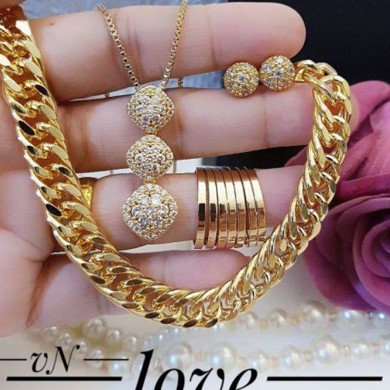 Xuping set perhiasan lapis emas 24k 1121m