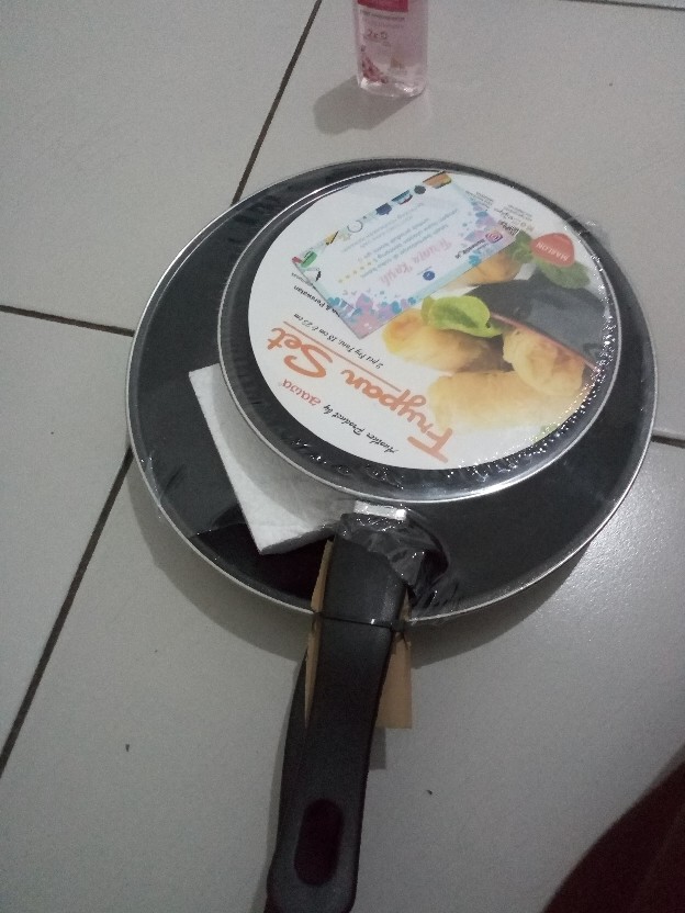 Maspion Wajan Penggorengan Anti Lengket Set 18cm+23cm - Hitam