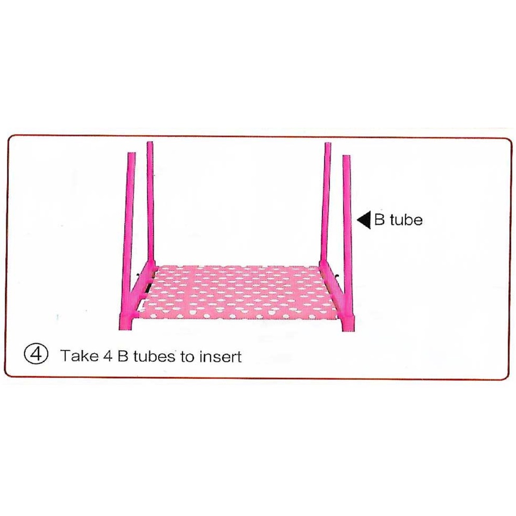 Rak Baju TRIANGLE Standing Hanger 4 Roda Warna