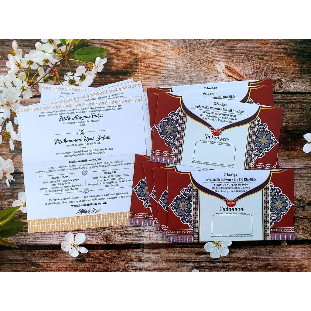 Undangan Pernikahan Murah Unik Elegan Nikah Kertas Blangko jatayu 54
