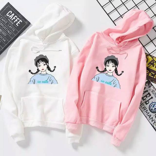 JAYA.Co Sweater Hoodie SO CUTE / CEWEK KEPANG fit L - fit XL