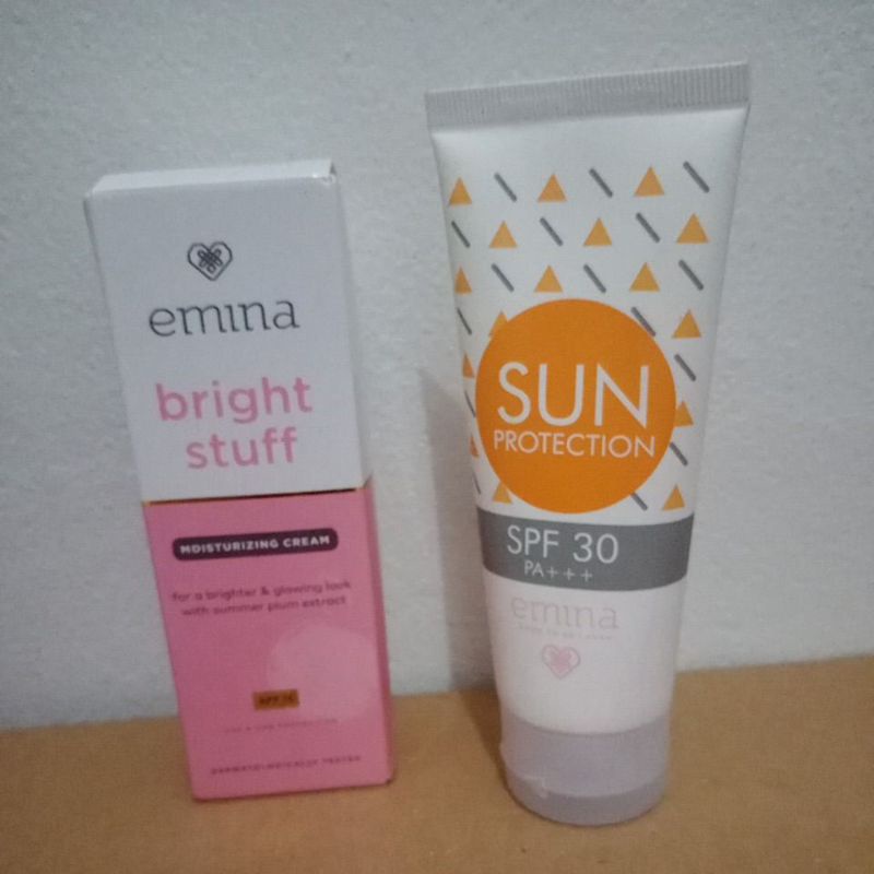 Jual PAKET EMINA MOISTURIZING CREAM & EMINA SUNSCREEN PROTECTION SPF 30