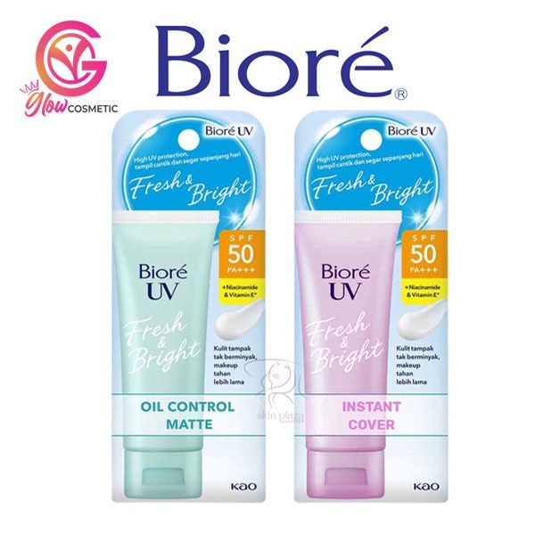 BIORE UV FRESH &amp; BRIGHT SPF 50 PA+++ SUNSCREEN 30 G