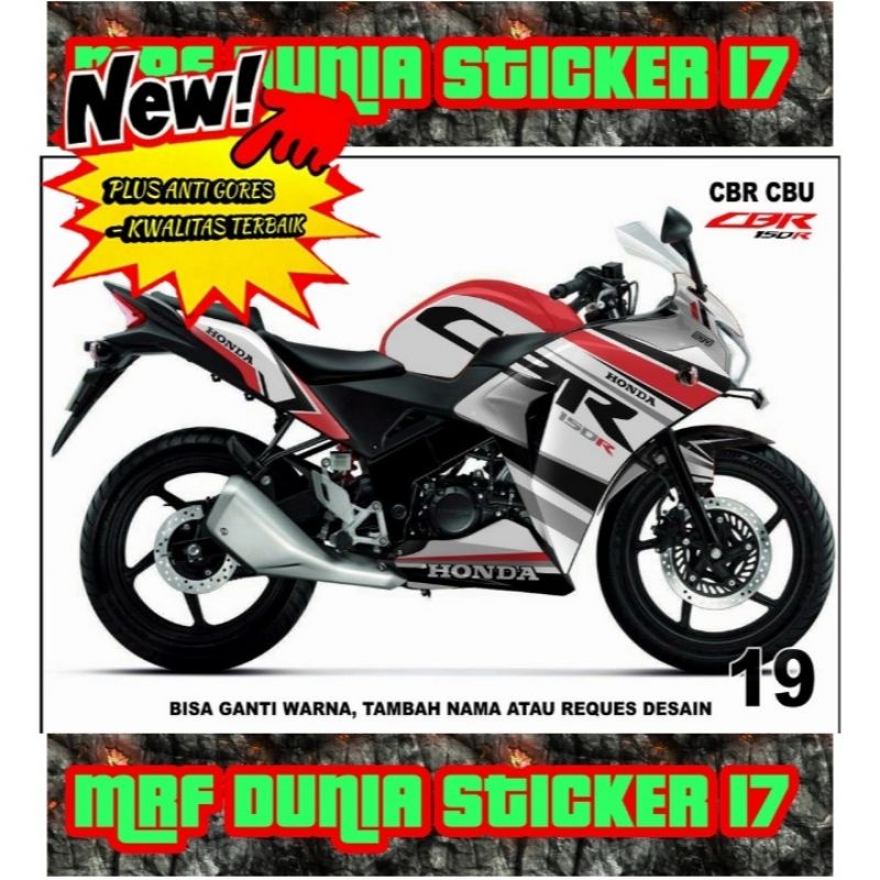 Sticker decal CBR CBU Full Body dekal CBR CBU Stiker CBR CBU Full Body Motif 19