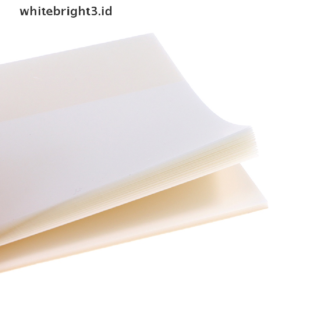 (whitebright3.id) 50 Lembar Kertas Memo Sticky Note Transparan Anti Air