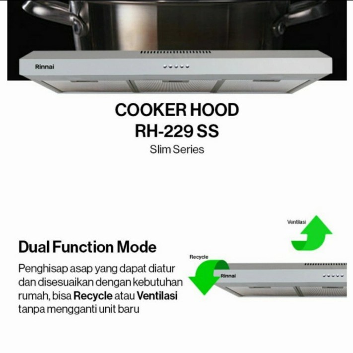 Cooker Hood Rinnai 90 cm RH-229SS