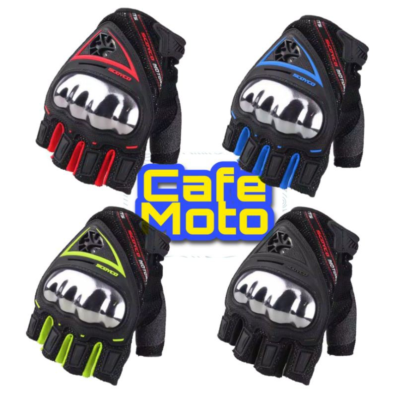 Sarung Tangan Scoyco MC44D Gloves MC-44D Half Finger Jari Pendek Setengah