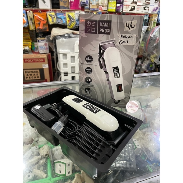 KAMI PRO KM-909Pro ALAT CUKUR RAMBUT HAIR TRIMMER LED Rechargeable