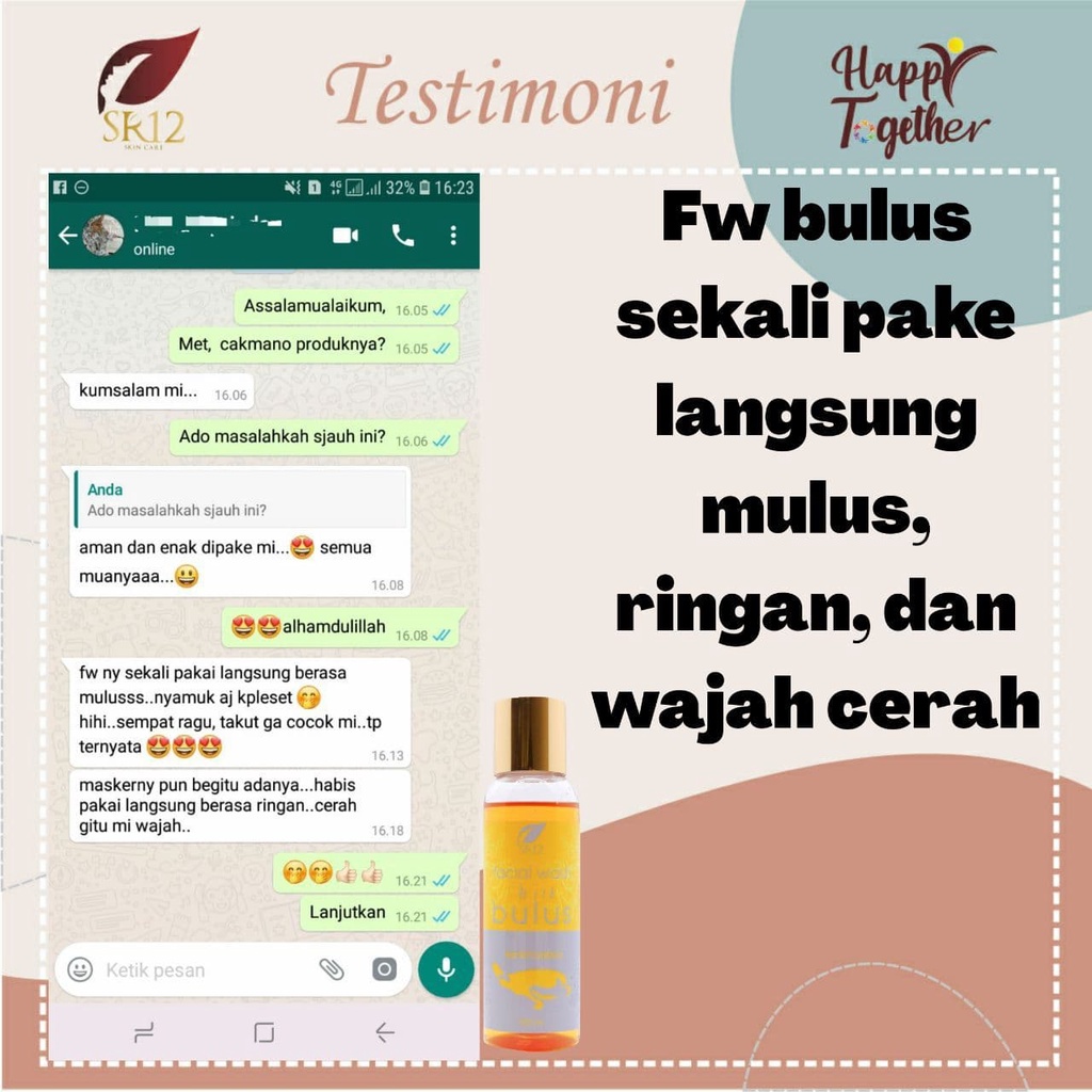 FACIAL WASH BULUS / FACIAL FOAM / SABUN WAJAH CAIR / SABUN WAJAH / saudagarsr12