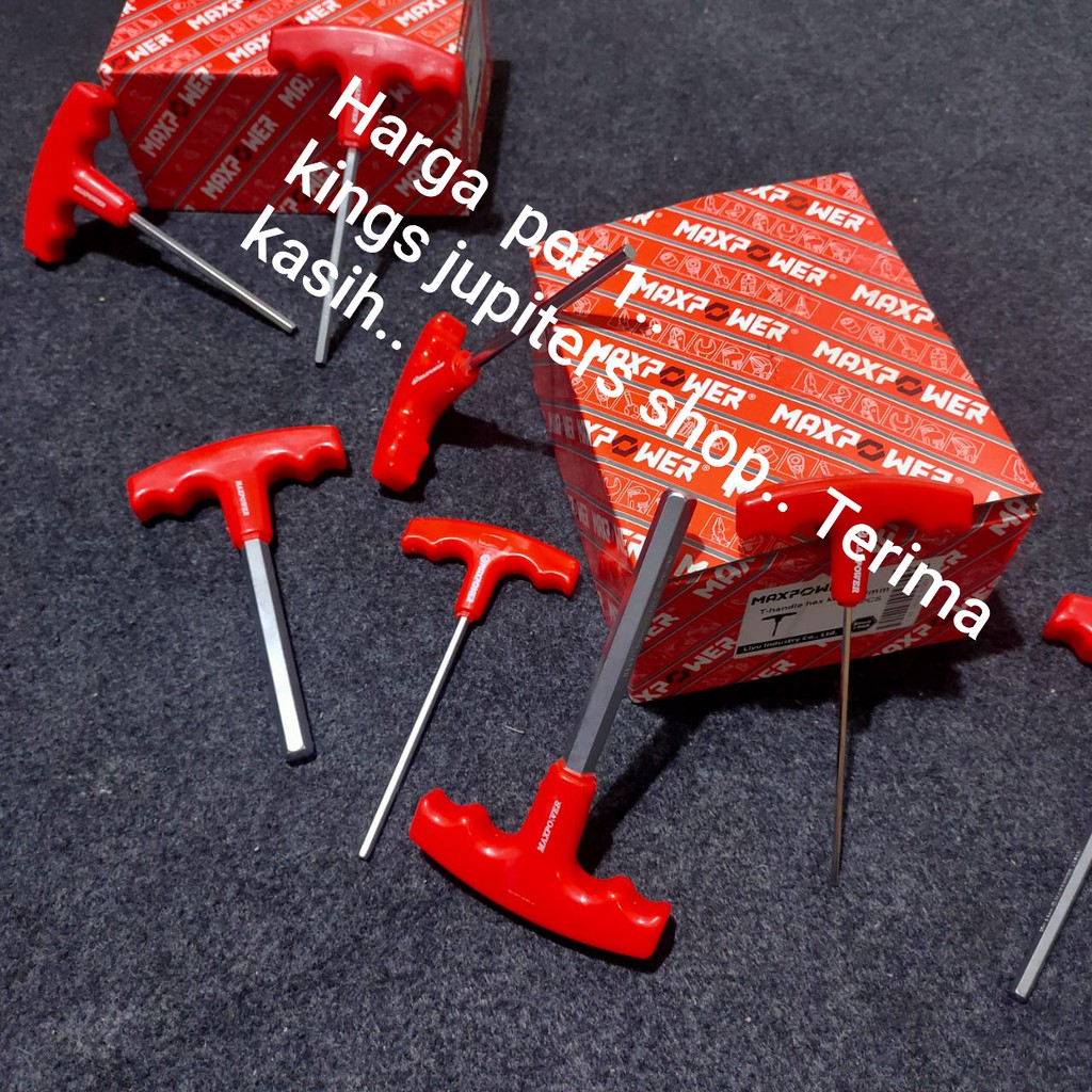 GAGANG T KUNCI L 5,5MM CR-V T HANDEL HEX KEY 5,5MM KUNCI L 5,5 MM KUNCI L PEGANGAN T 5,5MM MAXPOWER