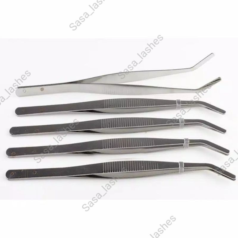 Pinset bulu mata Stainless Steel tebal