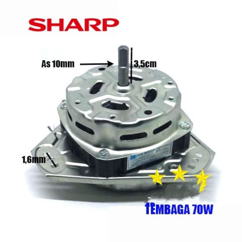 Dinamo  Spin  70W  Mesin  Cuci TEMBAGA    Motor ,  Pengering    SHARP  Diameter as 10 mm