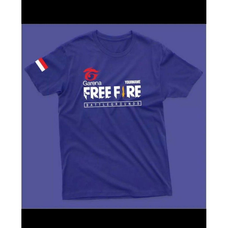 Tshirt freefire free nickname sendiri / kaos freefire cotton combed 30s premium kualitas distro