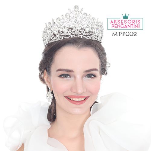 [READY STOCK] HEADPIECE PENGANTIN AKSESORIS MAHKOTA WEDDING CROWN CRYSTAL MPP001