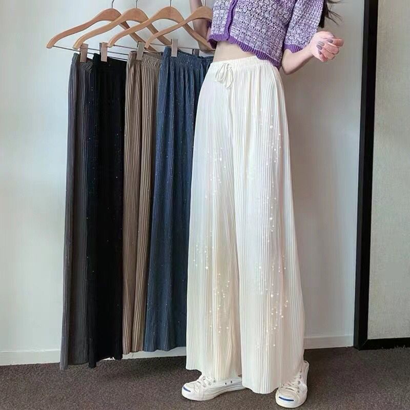 Naddean - Celana Kulot Import Wanita Glitter/ Korean Long Pants