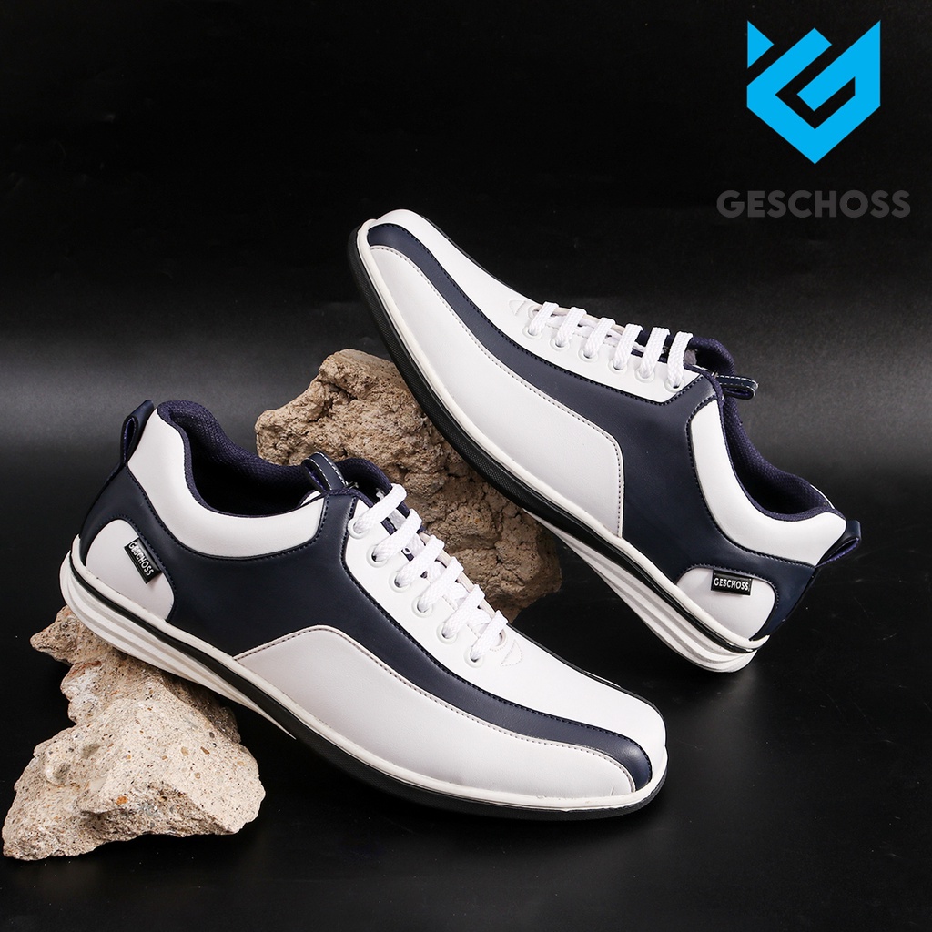 GESCHOSS VARIASI WARNA - Sepatu Pria Sneakers Putih Olahraga Cowok Sepatu Kasual Fashion Shoes Murah