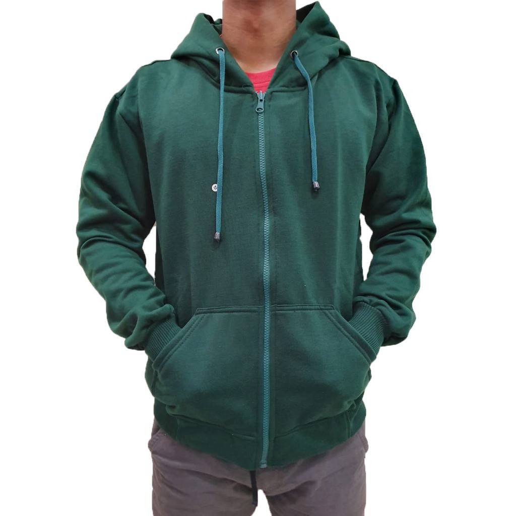 Sweater Hoodie Polos Unisex Pria dan Wanita / Jaket Zipper Polos / M sampai XXL Bahan Premium Tebal