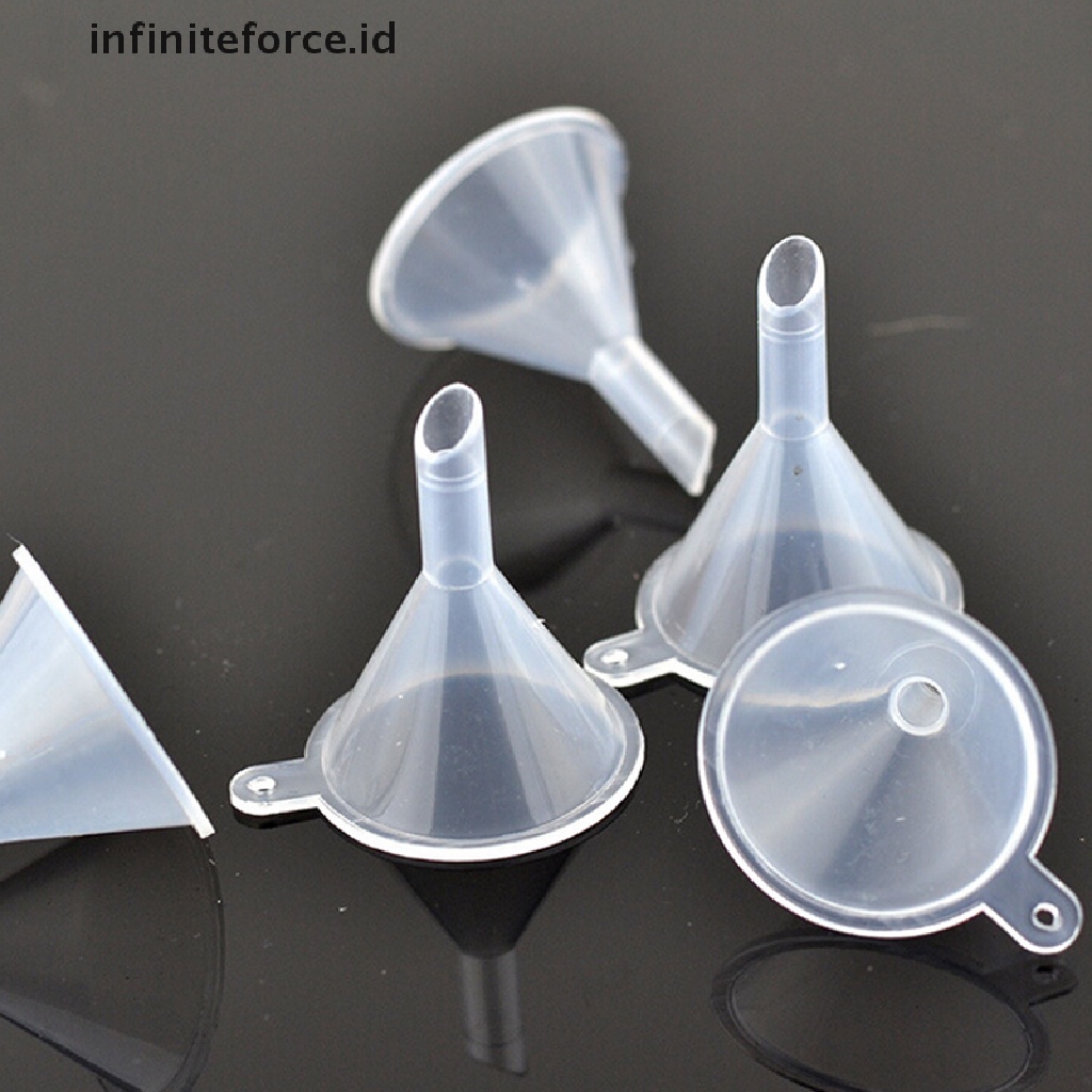 (Infiniteforce.Id) 10pcs Corong Mini Bahan Plastik Untuk Parfum / Minyak / Cairan