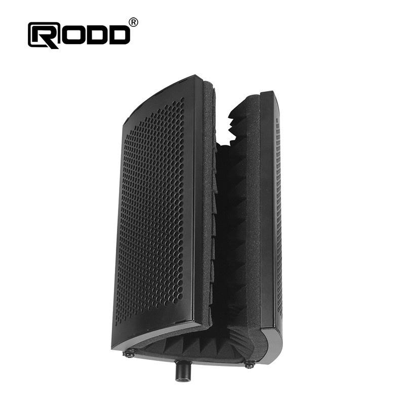 RODD Microphone Three-door Soundproof Studio Wind Screen Noise Reduction - HN15 - Black