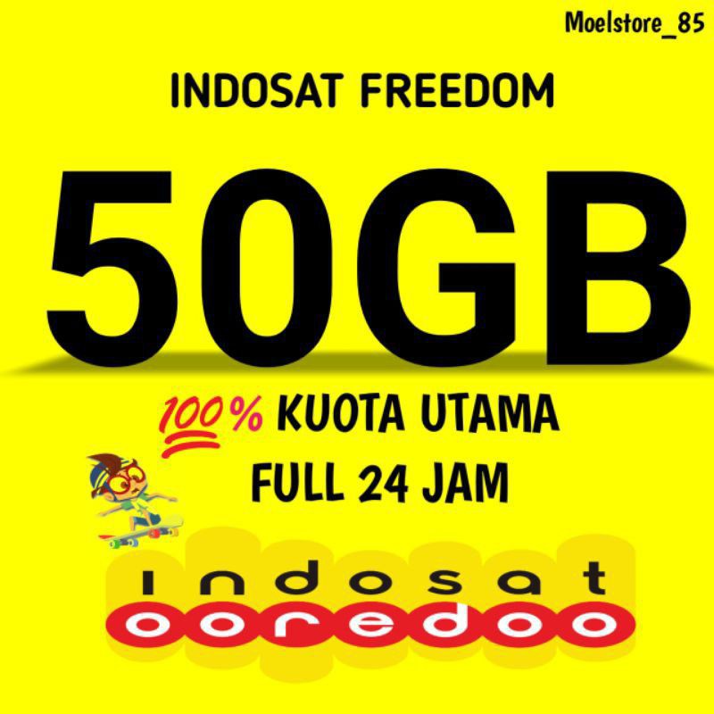 Kuota Indosat 50GB FREEDOM INTERNET /60GB UNLIMITED JUMBO FULL | Shopee