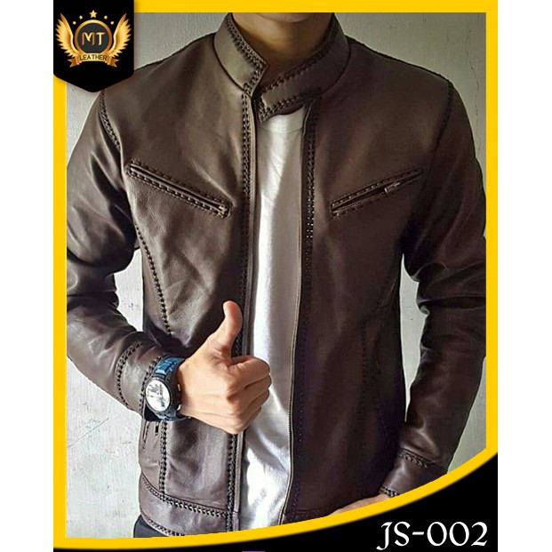 Jaket Kulit Domba Asli Garut Model Sulam Jacket MT Leather Jaket Kulit Domba Asli Garut Model Sulam Jacket MT Leather