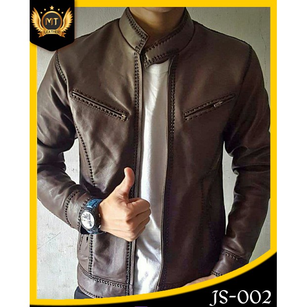 Jaket Kulit  Domba  Asli Garut  Model Sulam Jacket  MT Leather 