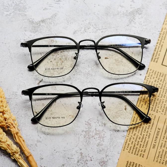 DROPSHIP OKE Kacamata Anti Radiasi Kotak Korea Original Pria Wanita - DBP9125W - NORMAL RADIASI