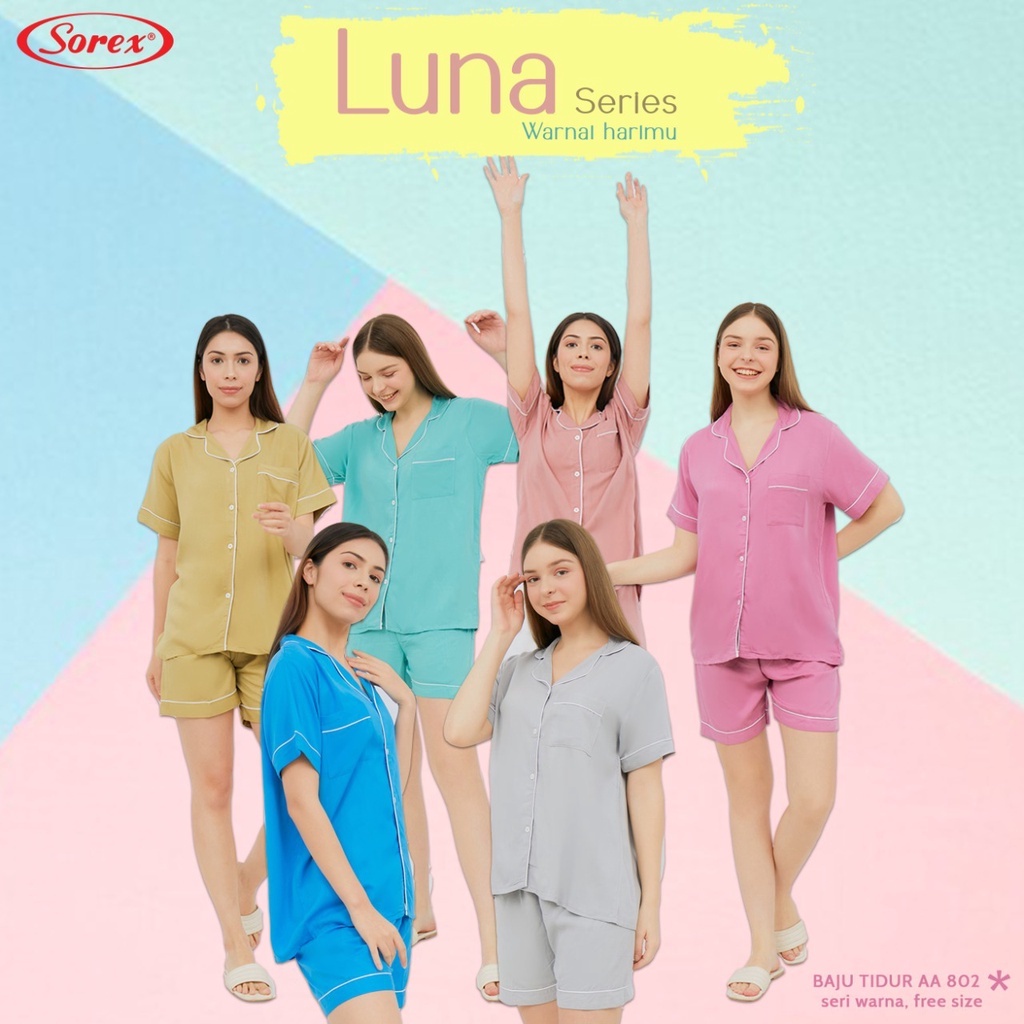 Setelan Sorex Luna Series Adem Comfy Free Size Setelan HAMIL Setelan MENYUSUI BUSUI FRIENDLY CBKS