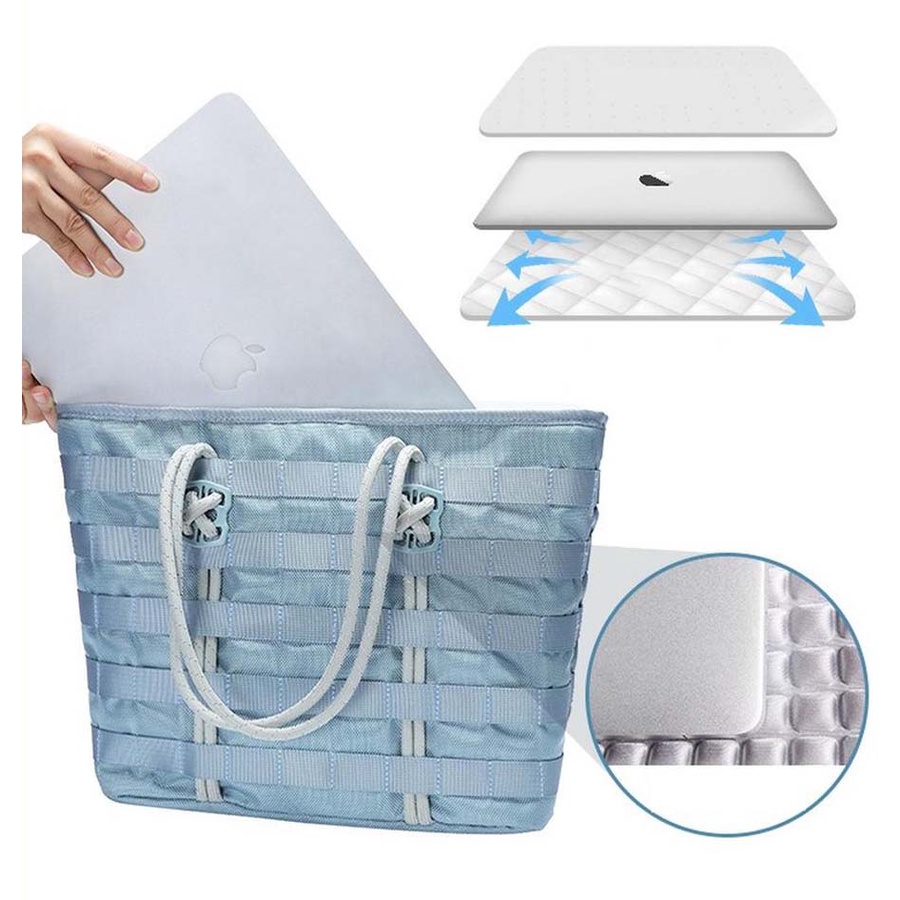 Tas Laptop Jinjing Rope Extra Safety Compartment 13 14 15 16inch