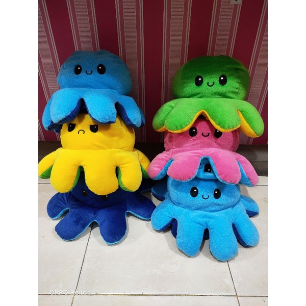 Boneka Gurita Cumi bolak balik 2 warna