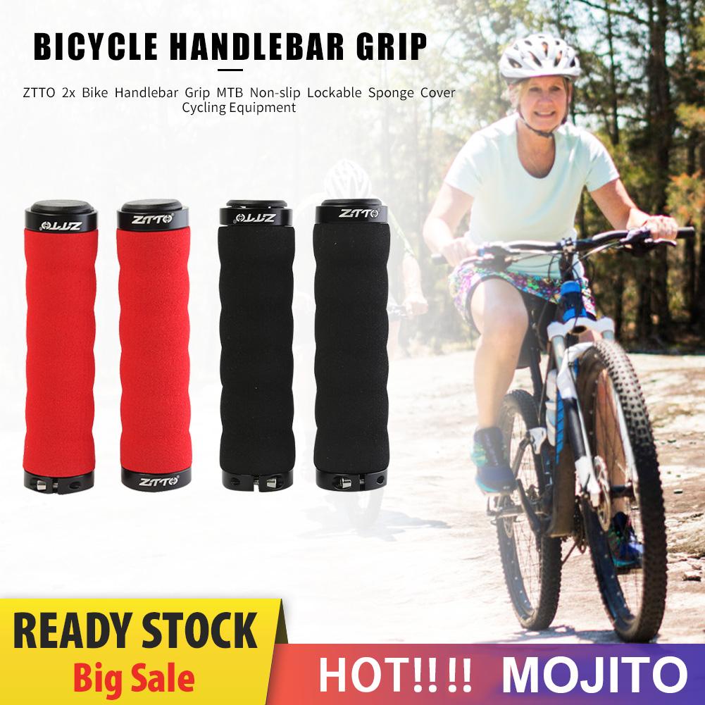 Ztto 2pcs Grip Stang Sepeda Mtb Bahan Spons Anti Slip Bisa Dikunci