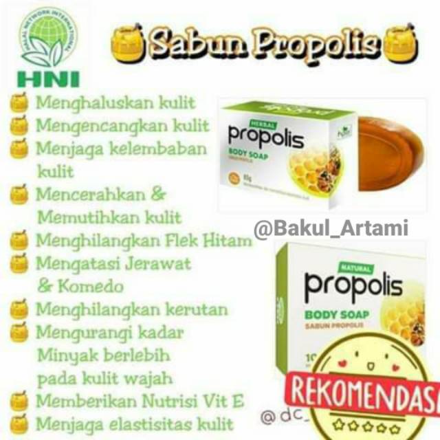 Sabun Propolis HNI HPAI | Sabun herbal alami