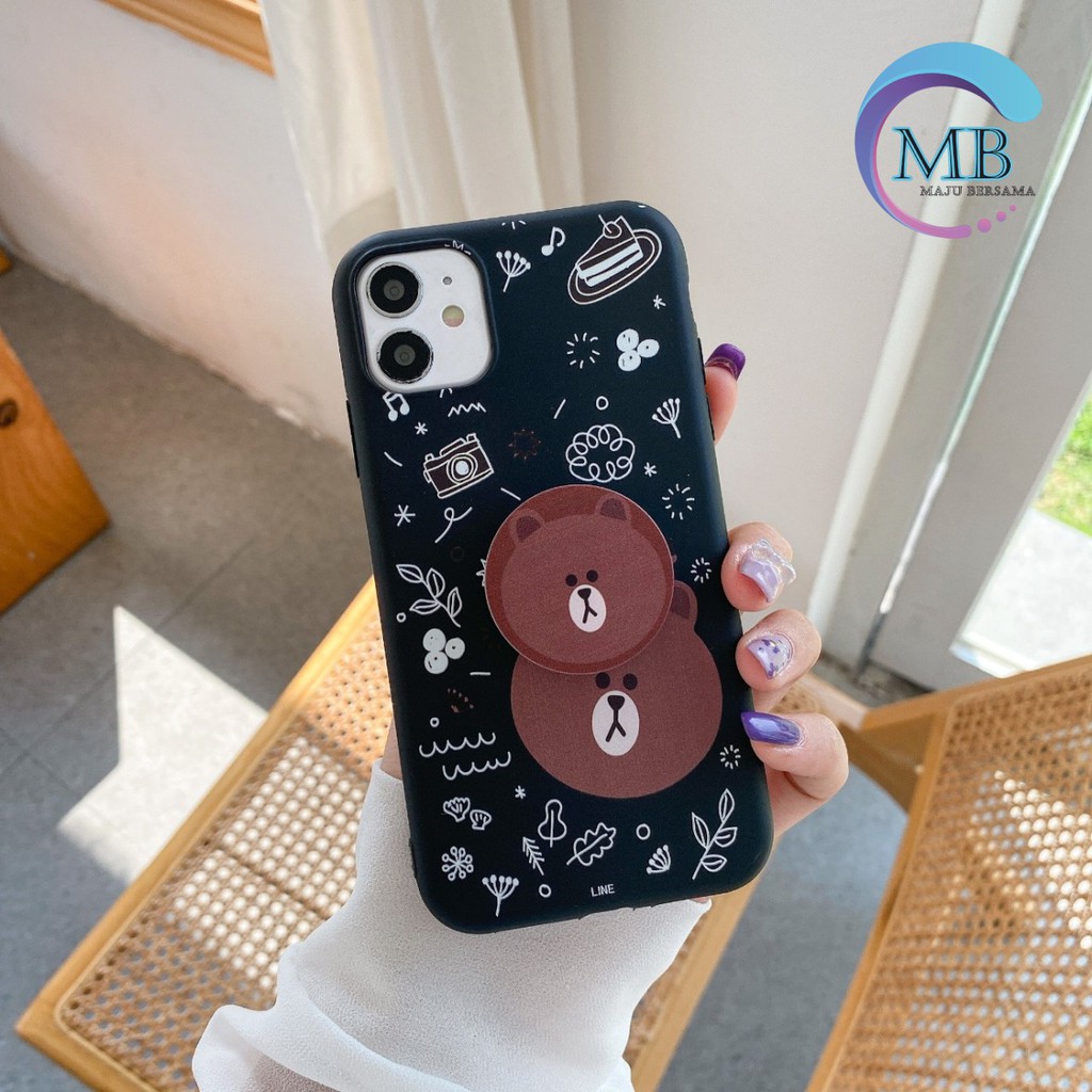 SS261 CASE Popsocket BEAR Oppo F1s A59 A3s A5s A7 A11k A12 A5 A9 2020 A31 A8 MB1147