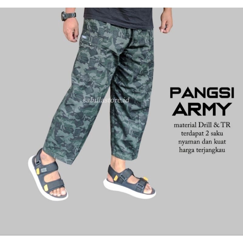 REAL PICK_sirwal loreng pangsi army katun import elegan kerja formal