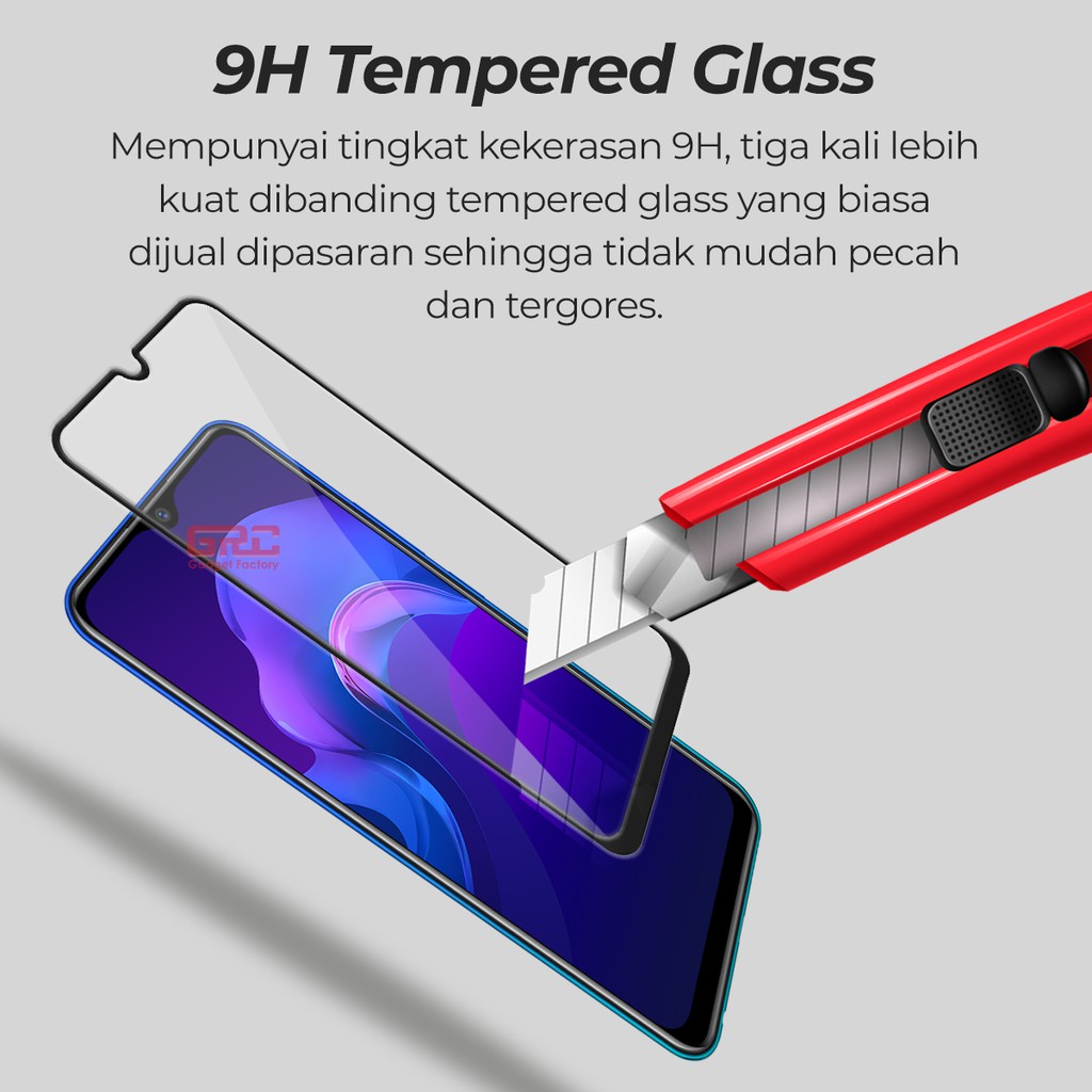 Tempered Glass VIVO Y12 HOGO Full Cover Anti Gores Kaca