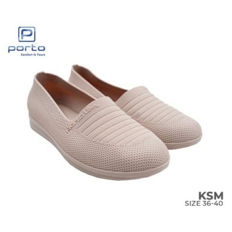 (COD) Sepatu Wanita Korea Jelly Flatshoes Porto KSM