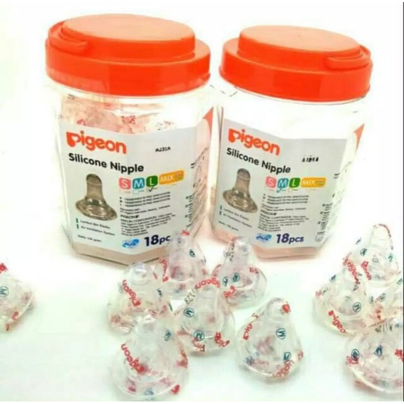 Pigeon Silicone Nipple / Teat / Dot uk. S, M, L (1pcs)