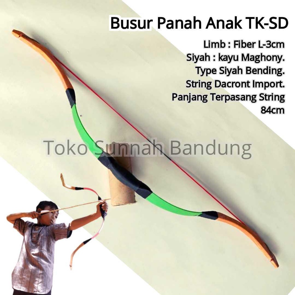 Paket SULTHAN TurkisyBow busur warna warni anak SD Standard Lomba