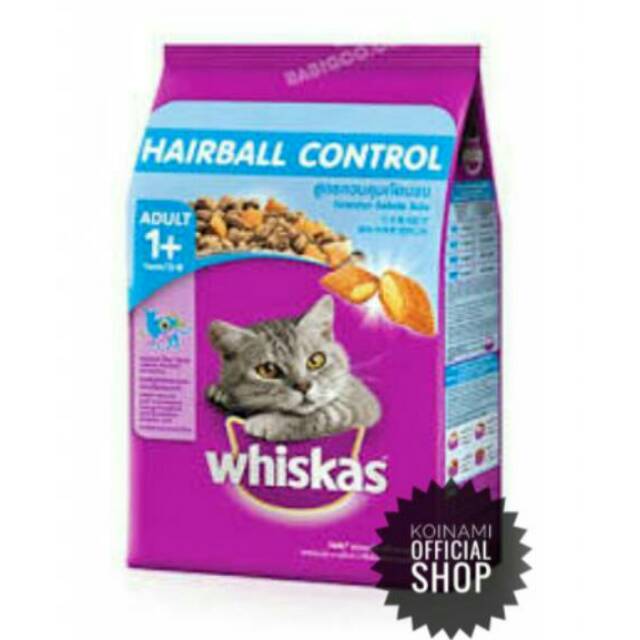 WHISKAS 450gr ADULT HAIRBALL CONTROL / makanan kucing / cat food / dray food / pakan kucing