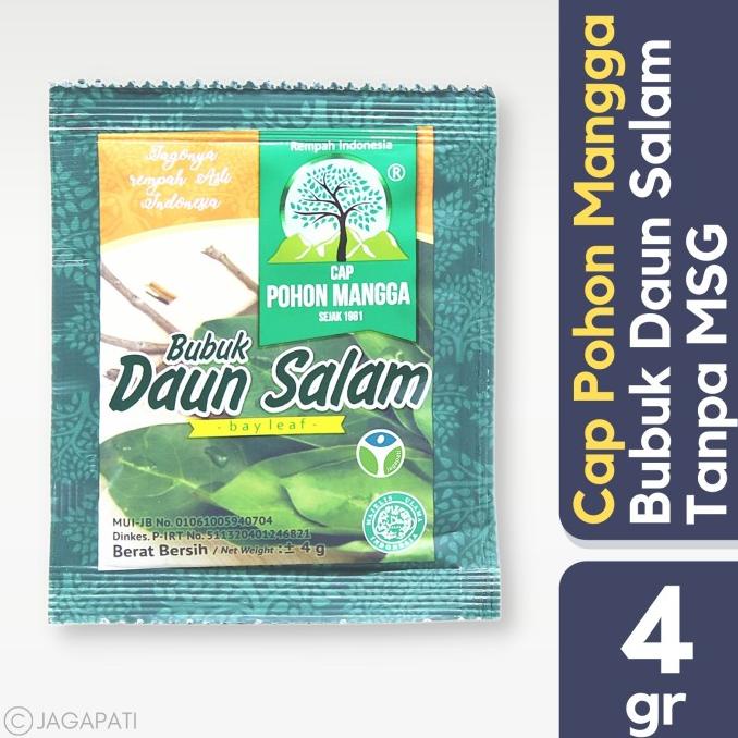 

Cap Pohon Mangga - Bubuk Daun Salam 4gr (Satuan) - Bumbu Masak